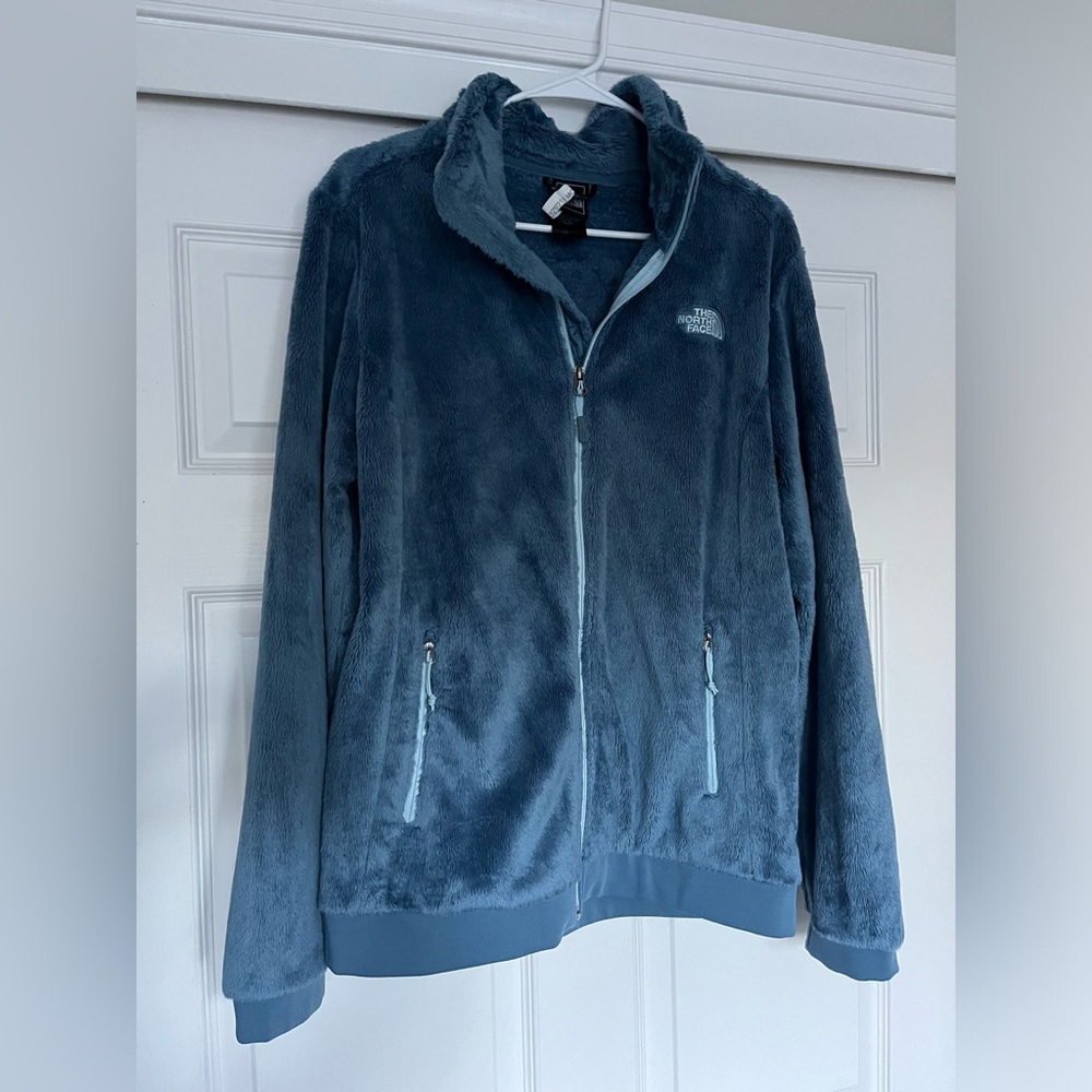 The North Face Blue Fleece Zip Up Women’s Jacket, Blue, Size Large